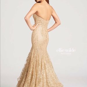 Strapless Gold Ellie Wild Dress!